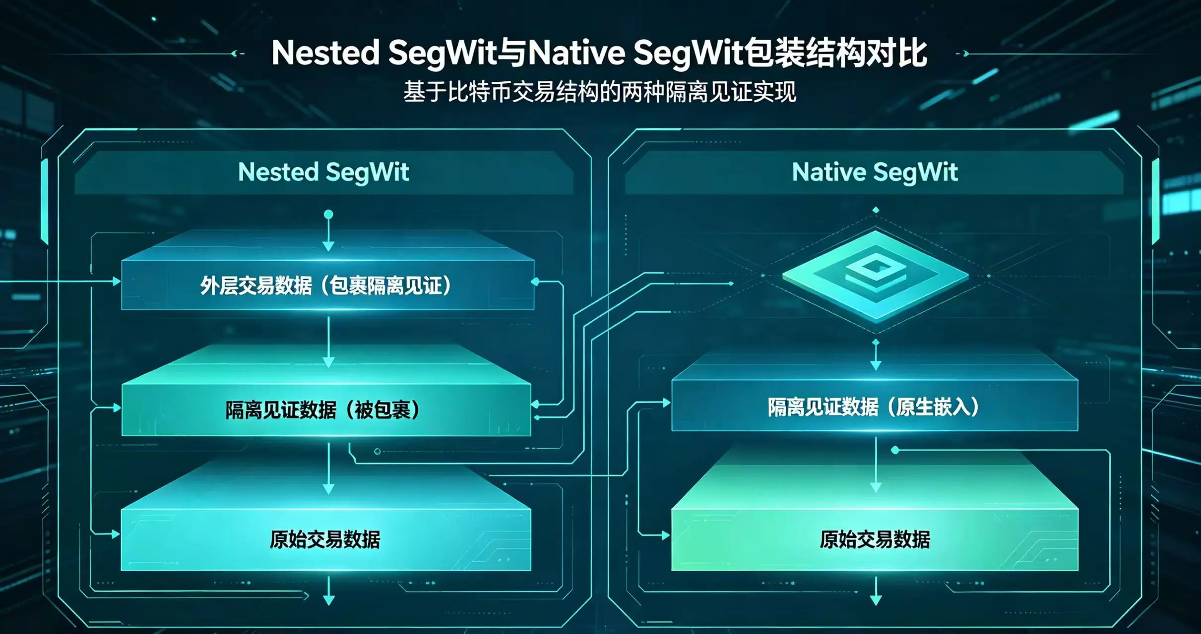 两种 SegWit 地址结构对比。 两种 SegWit 地址结构对比。