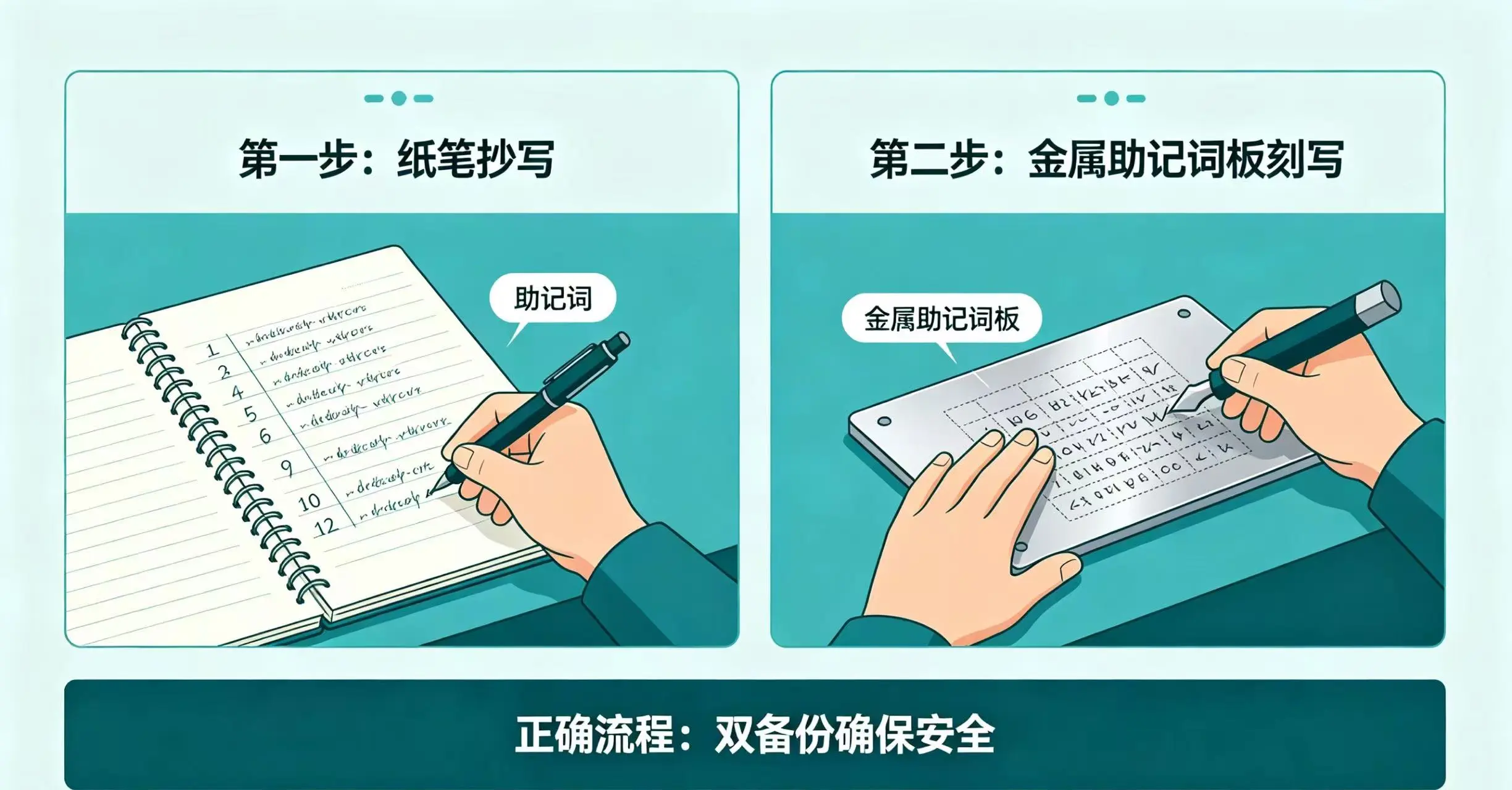 助记词物理备份正确流程”,插入在 助记词物理备份正确流程”,插入在