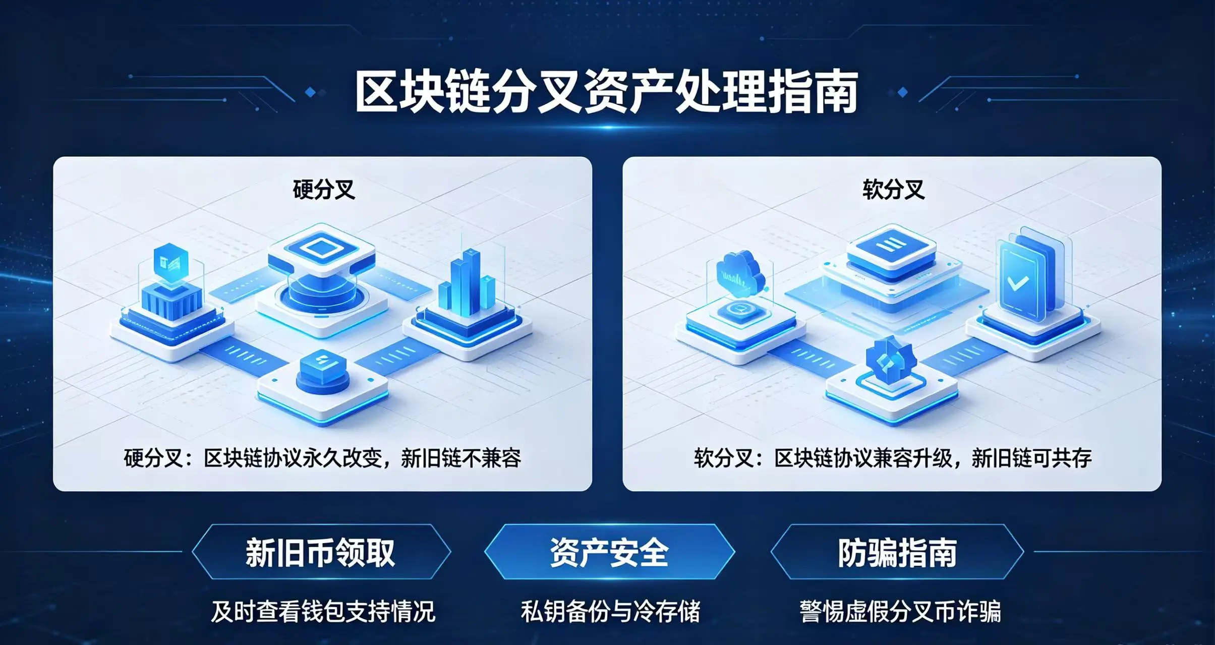 区块链分叉后新旧币怎么处理？