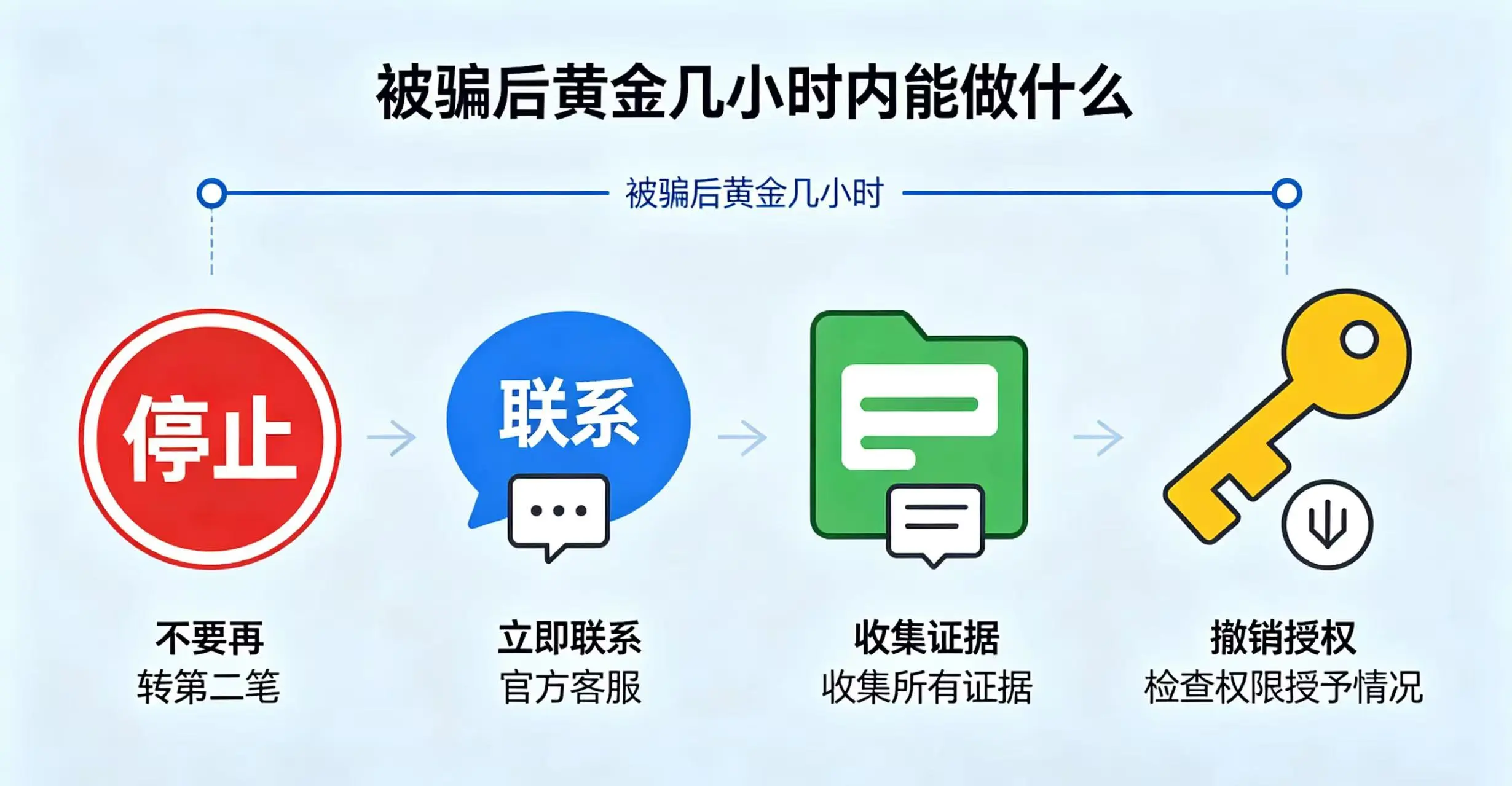 被骗后黄金几小时应对措施图 被骗后黄金几小时应对措施图