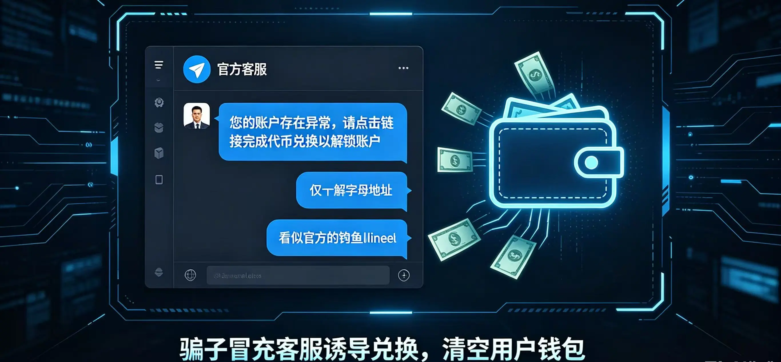 骗子冒充客服带你"兑换代币"，正在清空你的钱包