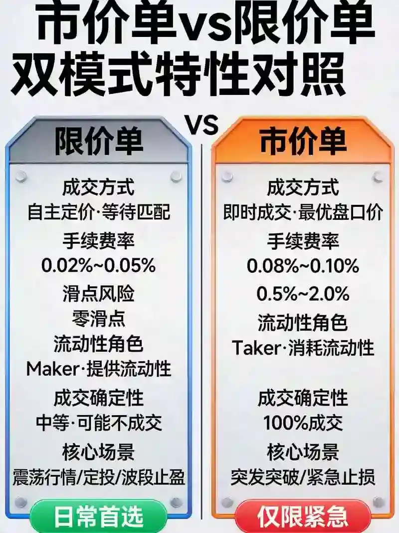 现货交易必懂概念：市价单、限价单与交易对选择，一篇讲透
