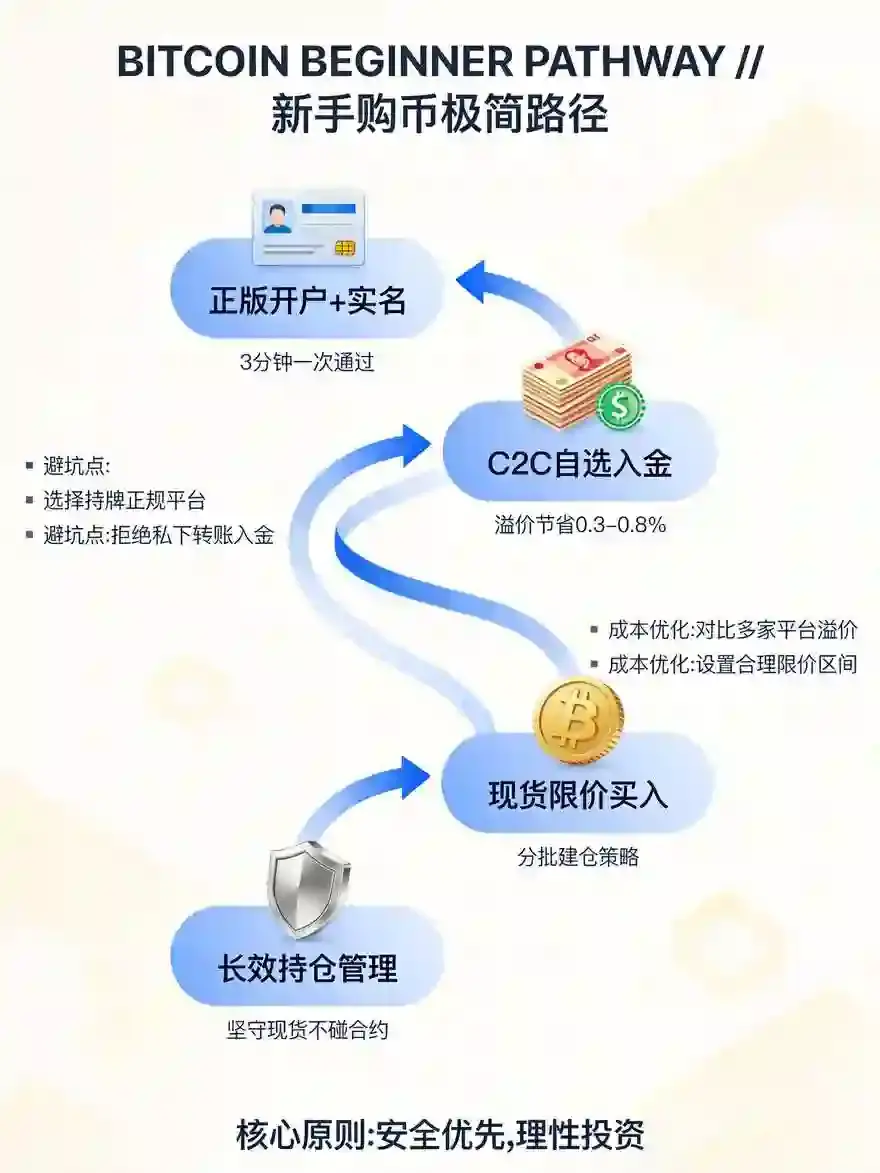 一个比安账户，搞定你的第一枚比特币：从开户到现货买入的极简路径