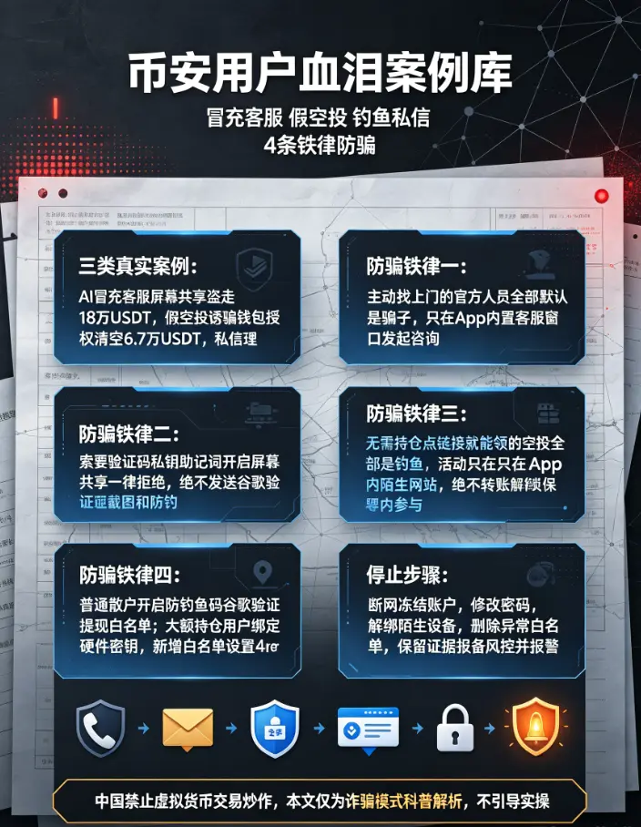 比安用户血泪案例库：冒充客服、假空投、钓鱼私信，记住这 4 条铁律永不被骗